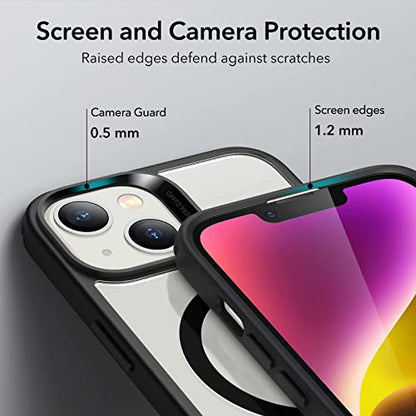 ESR for iPhone 14 Pro Case, Compatible with MagSafe, Shockproof Military-Grade Protection, Air-Guard Corners, Magnetic Phone Case for iPhone 14 Pro, Air Armor (HaloLock), Clear