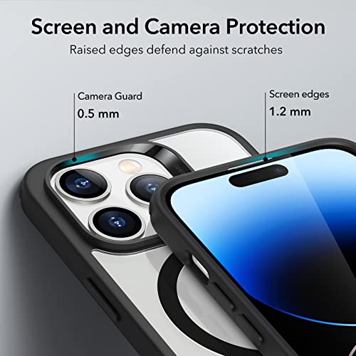 ESR for iPhone 14 Pro Case, Compatible with MagSafe, Shockproof Military-Grade Protection, Air-Guard Corners, Magnetic Phone Case for iPhone 14 Pro, Air Armor (HaloLock), Clear