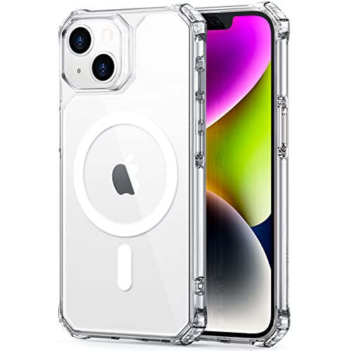 ESR for iPhone 14 Pro Case, Compatible with MagSafe, Shockproof Military-Grade Protection, Air-Guard Corners, Magnetic Phone Case for iPhone 14 Pro, Air Armor (HaloLock), Clear