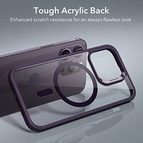 ESR for iPhone 14 Pro Case, Compatible with MagSafe, Shockproof Military-Grade Protection, Air-Guard Corners, Magnetic Phone Case for iPhone 14 Pro, Air Armor (HaloLock), Clear