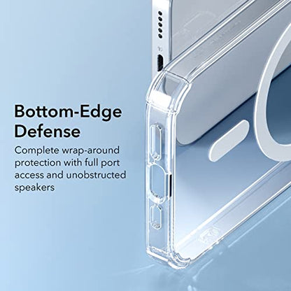 ESR for iPhone 14 Pro Case, Compatible with MagSafe, Shockproof Military-Grade Protection, Air-Guard Corners, Magnetic Phone Case for iPhone 14 Pro, Air Armor (HaloLock), Clear