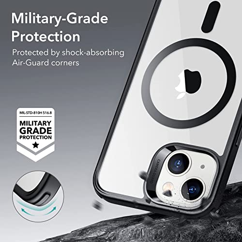 ESR for iPhone 14 Pro Case, Compatible with MagSafe, Shockproof Military-Grade Protection, Air-Guard Corners, Magnetic Phone Case for iPhone 14 Pro, Air Armor (HaloLock), Clear