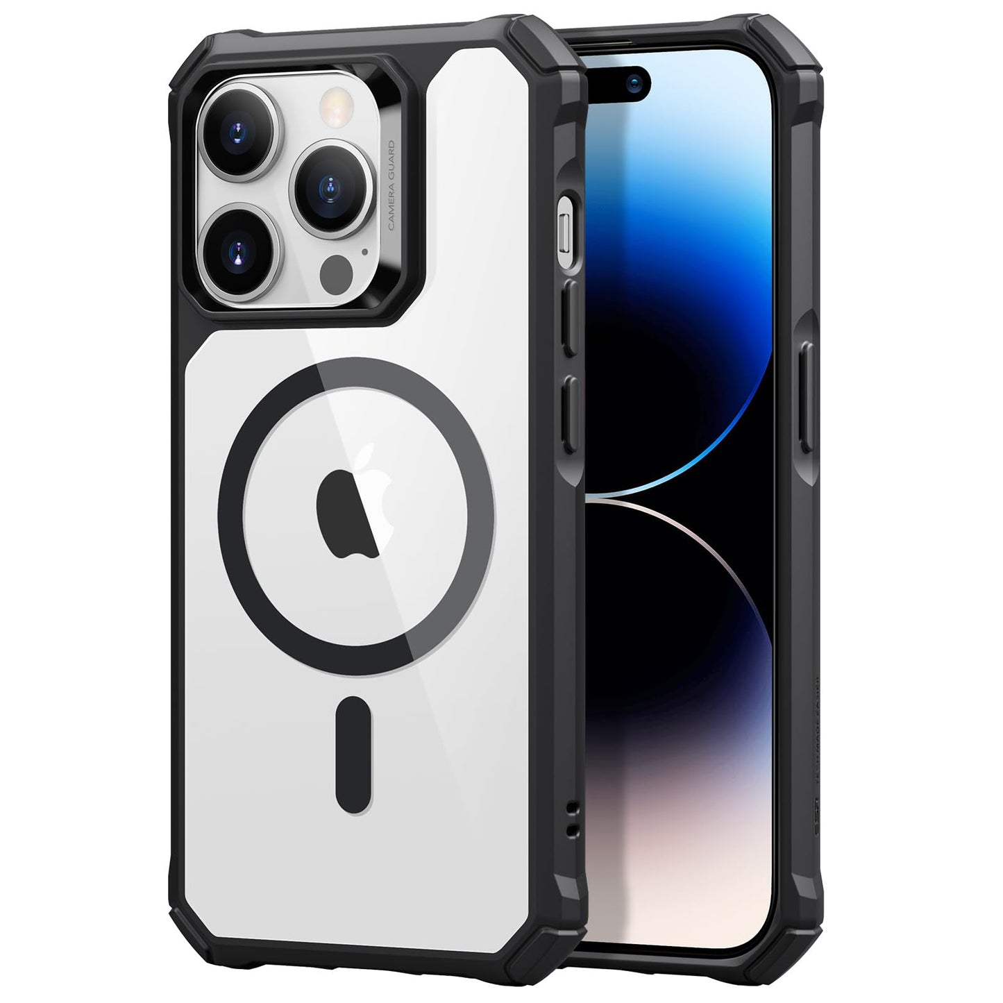 ESR for iPhone 14 Pro Case, Compatible with MagSafe, Shockproof Military-Grade Protection, Air-Guard Corners, Magnetic Phone Case for iPhone 14 Pro, Air Armor (HaloLock), Clear