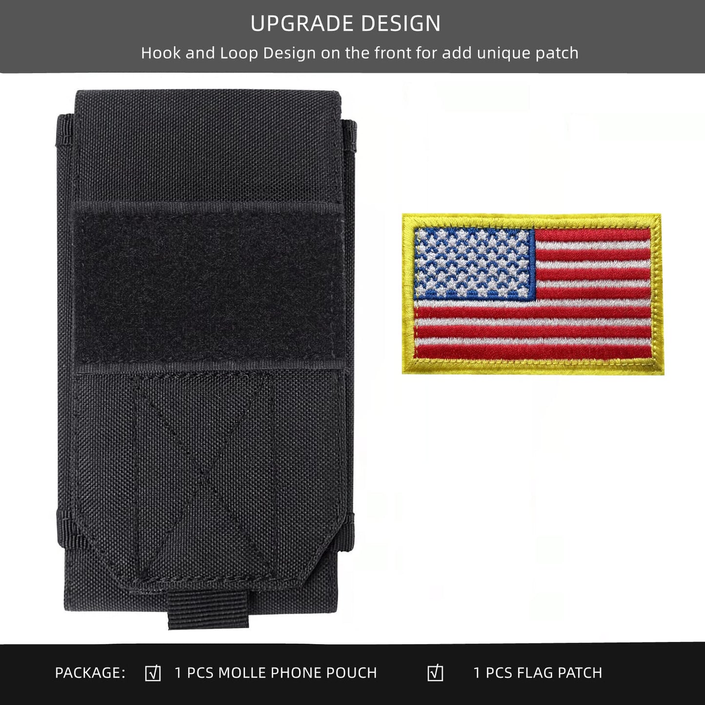 ➤1 pack molle phone pouch + 1