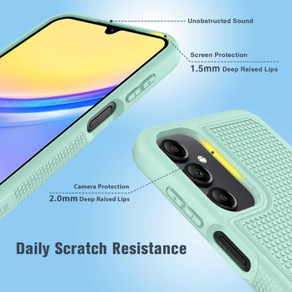 FNTCASE for Samsung Galaxy A15-5G Case: Dual Layer Protective Heavy Duty Cell Phone Cover Shockproof Rugged with Non Slip Textured Back - Military Protection Bumper Tough - 2024, 6.5inch