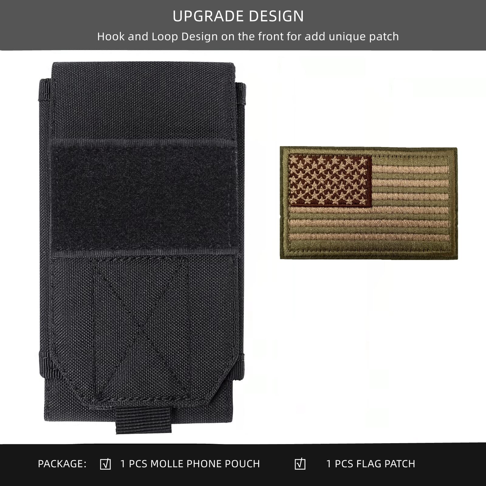 ➤1 pack molle phone pouch + 1