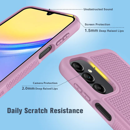 FNTCASE for Samsung Galaxy A15-5G Case: Dual Layer Protective Heavy Duty Cell Phone Cover Shockproof Rugged with Non Slip Textured Back - Military Protection Bumper Tough - 2024, 6.5inch