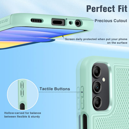 FNTCASE for Samsung Galaxy A15-5G Case: Dual Layer Protective Heavy Duty Cell Phone Cover Shockproof Rugged with Non Slip Textured Back - Military Protection Bumper Tough - 2024, 6.5inch