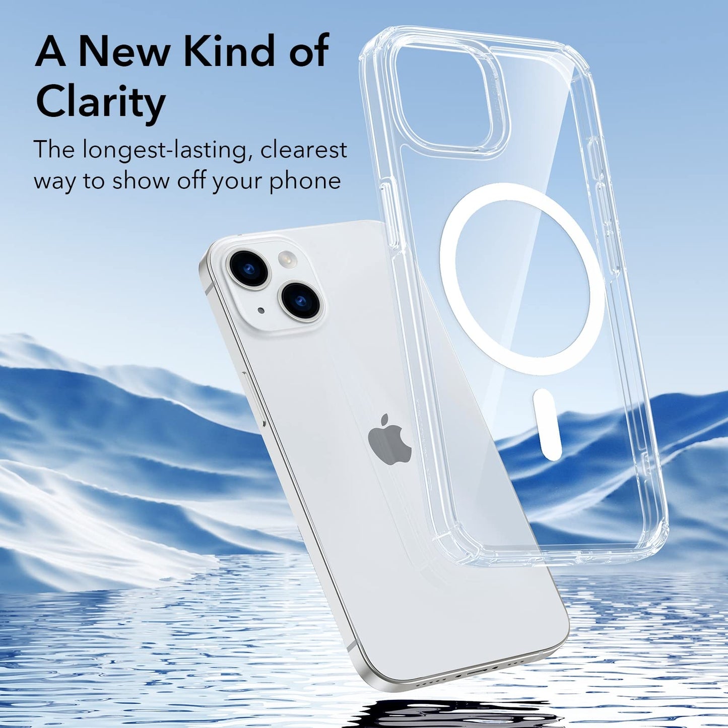 ESR for iPhone 14 Pro Case, Compatible with MagSafe, Shockproof Military-Grade Protection, Air-Guard Corners, Magnetic Phone Case for iPhone 14 Pro, Air Armor (HaloLock), Clear