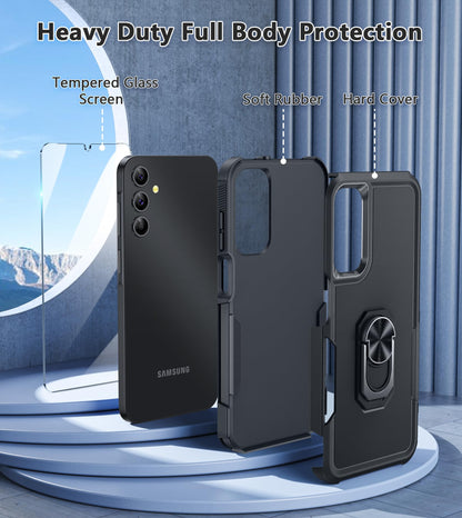 FNTCASE for Samsung Galaxy A15-5G Case: Dual Layer Protective Heavy Duty Cell Phone Cover Shockproof Rugged with Non Slip Textured Back - Military Protection Bumper Tough - 2024, 6.5inch