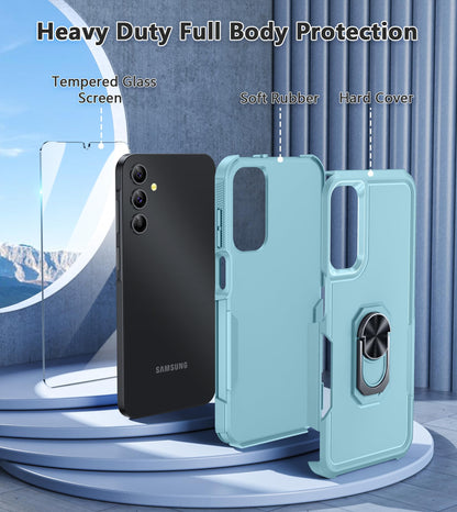 FNTCASE for Samsung Galaxy A15-5G Case: Dual Layer Protective Heavy Duty Cell Phone Cover Shockproof Rugged with Non Slip Textured Back - Military Protection Bumper Tough - 2024, 6.5inch