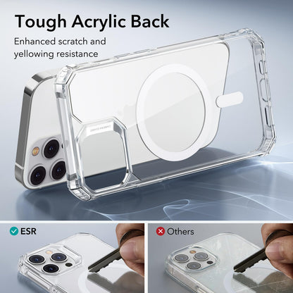 ESR for iPhone 14 Pro Case, Compatible with MagSafe, Shockproof Military-Grade Protection, Air-Guard Corners, Magnetic Phone Case for iPhone 14 Pro, Air Armor (HaloLock), Clear