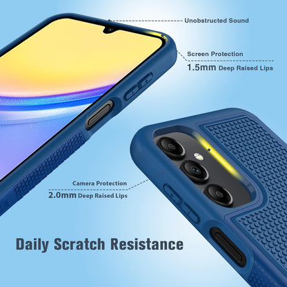 FNTCASE for Samsung Galaxy A15-5G Case: Dual Layer Protective Heavy Duty Cell Phone Cover Shockproof Rugged with Non Slip Textured Back - Military Protection Bumper Tough - 2024, 6.5inch