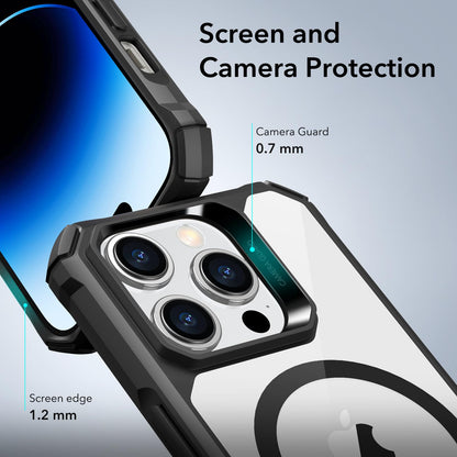 ESR for iPhone 14 Pro Case, Compatible with MagSafe, Shockproof Military-Grade Protection, Air-Guard Corners, Magnetic Phone Case for iPhone 14 Pro, Air Armor (HaloLock), Clear