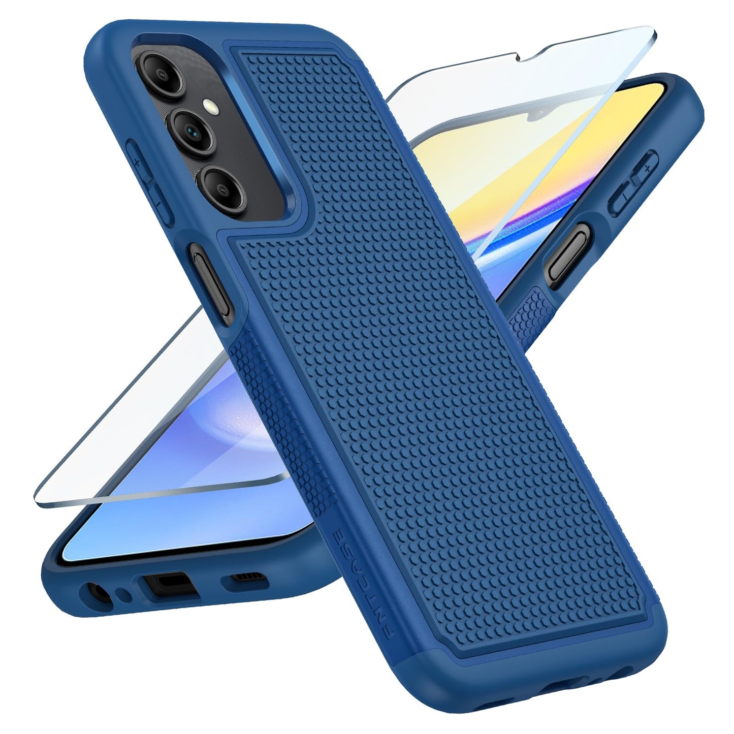 FNTCASE for Samsung Galaxy A15-5G Case: Dual Layer Protective Heavy Duty Cell Phone Cover Shockproof Rugged with Non Slip Textured Back - Military Protection Bumper Tough - 2024, 6.5inch