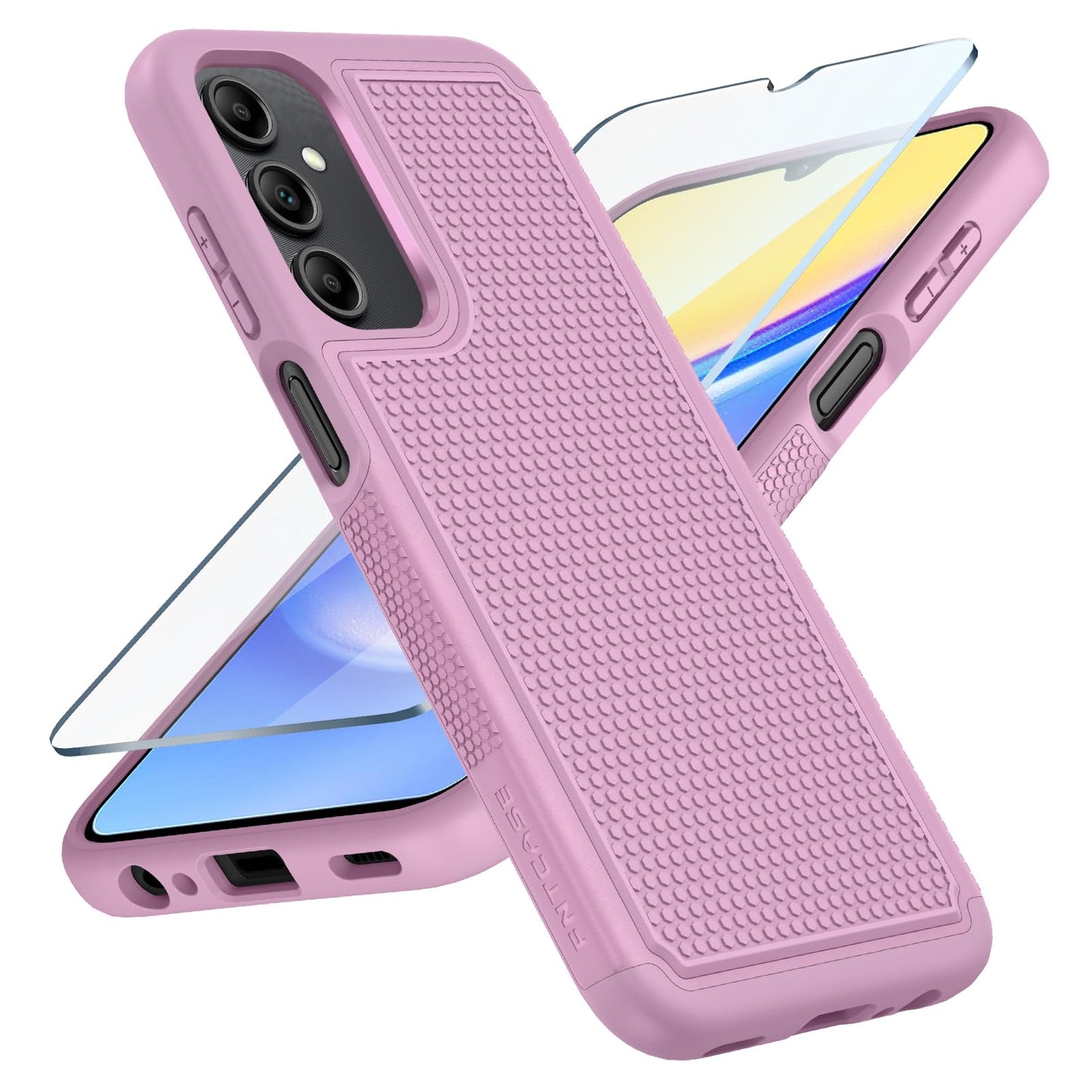 FNTCASE for Samsung Galaxy A15-5G Case: Dual Layer Protective Heavy Duty Cell Phone Cover Shockproof Rugged with Non Slip Textured Back - Military Protection Bumper Tough - 2024, 6.5inch