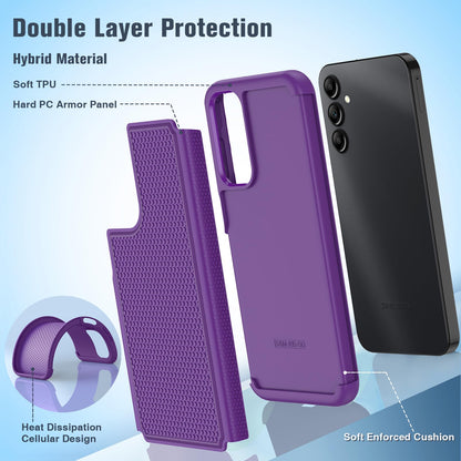 FNTCASE for Samsung Galaxy A15-5G Case: Dual Layer Protective Heavy Duty Cell Phone Cover Shockproof Rugged with Non Slip Textured Back - Military Protection Bumper Tough - 2024, 6.5inch