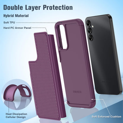 FNTCASE for Samsung Galaxy A15-5G Case: Dual Layer Protective Heavy Duty Cell Phone Cover Shockproof Rugged with Non Slip Textured Back - Military Protection Bumper Tough - 2024, 6.5inch