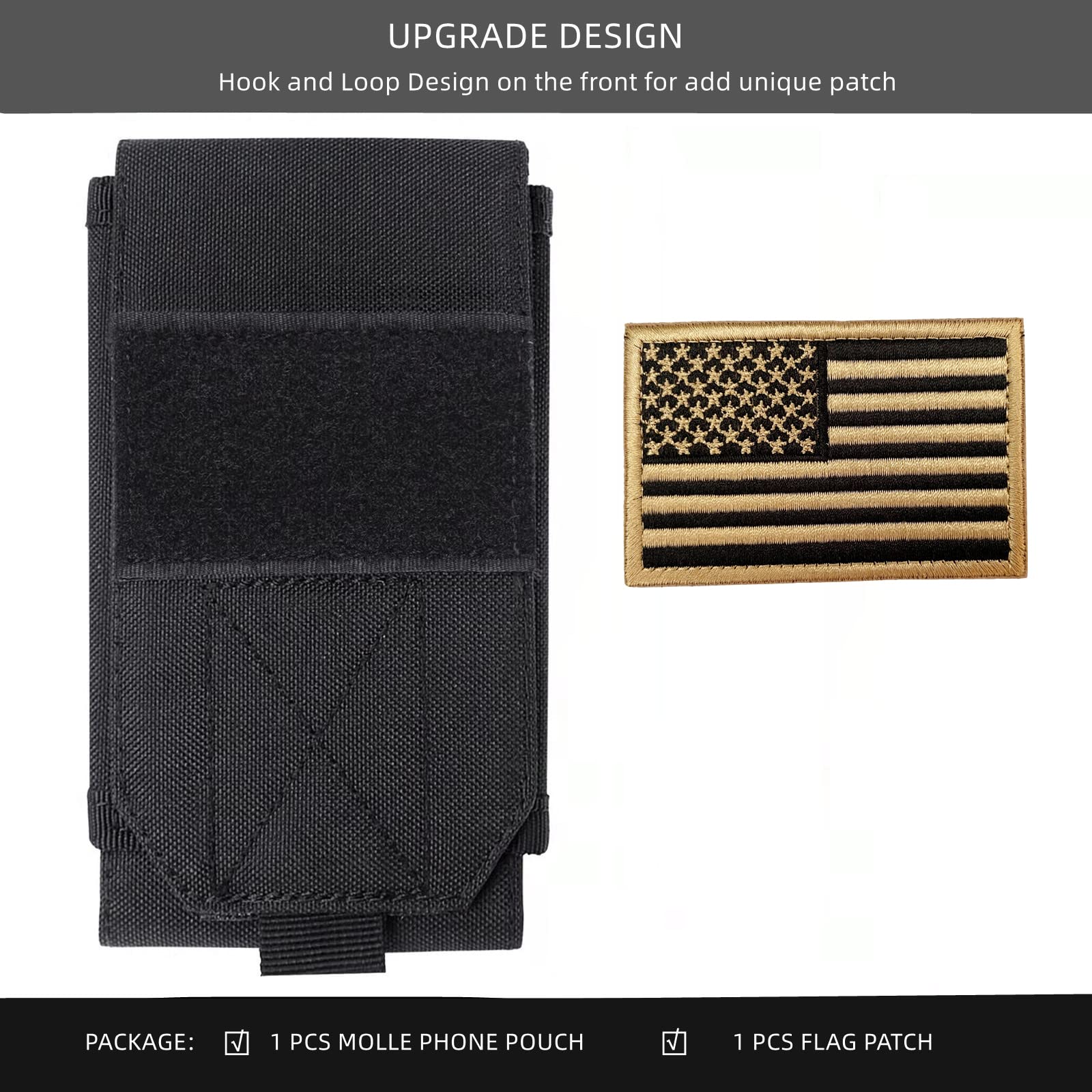 ➤1 pack molle phone pouch + 1