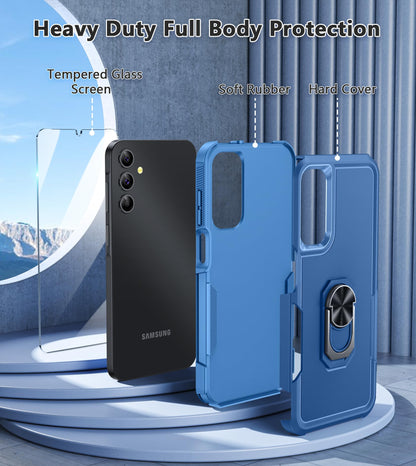 FNTCASE for Samsung Galaxy A15-5G Case: Dual Layer Protective Heavy Duty Cell Phone Cover Shockproof Rugged with Non Slip Textured Back - Military Protection Bumper Tough - 2024, 6.5inch