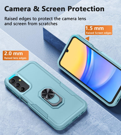 FNTCASE for Samsung Galaxy A15-5G Case: Dual Layer Protective Heavy Duty Cell Phone Cover Shockproof Rugged with Non Slip Textured Back - Military Protection Bumper Tough - 2024, 6.5inch