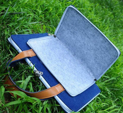 Fashion Felt Laptop Bag Multicolor Handheld